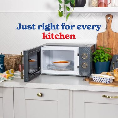 Мікрохвильова піч Russell Hobbs RHMM723G 17 л, 700 Вт, сіра: 5 режимів потужності, таймер, функція розморожування, стильний дизайн