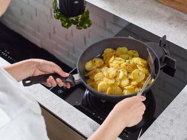 Набір сковорідок Fissler Ceratal Comfort & Classic, 4 предмети, керамічне покриття, антипригарні, для індукційних плит (24 та 28 см) з кришками