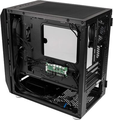 Корпус для ПК KOLINK Citadel Mesh RGB Micro-ATX, скляна панель, чорний, прозоре бічне вікно, компактний корпус для комп'ютера