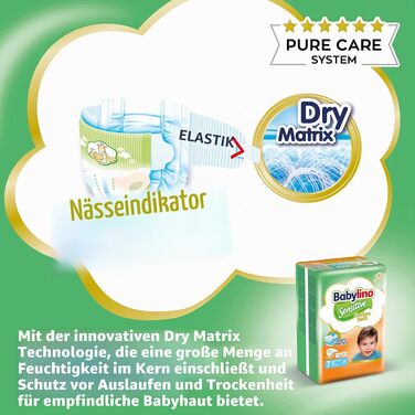 Дитячі підгузки Babylino Sensitive розмір 5 Junior (11-16 кг), 132 шт.