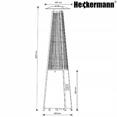 Обігрівач-парасолька Heckermann, 227 см, 13 кВт