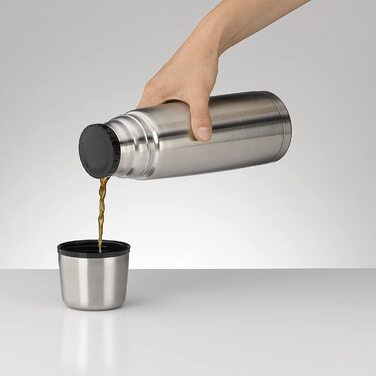 Термос alfi ISOTHERM PERFECT DV 750 мл з нержавіючої сталі з чашкою, герметичний, з кришкою, тримає тепло, не залишає відбитків, довговічний, можна мити в посудомийці, BPA-free
