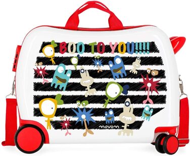 Дитяча валіза Movom Happy Time, багатобарвна, 50x38x20 см, ABS-пластик, кодовий замок, 34 л, 2,1 кг, 4 колеса, ручна поклажа, сидіння, 360°