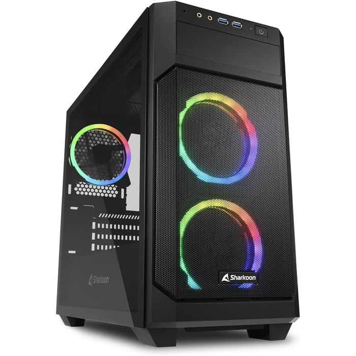 Корпус для ПК Sharkoon V1000 RGB mATX, ігровий з підсвічуванням