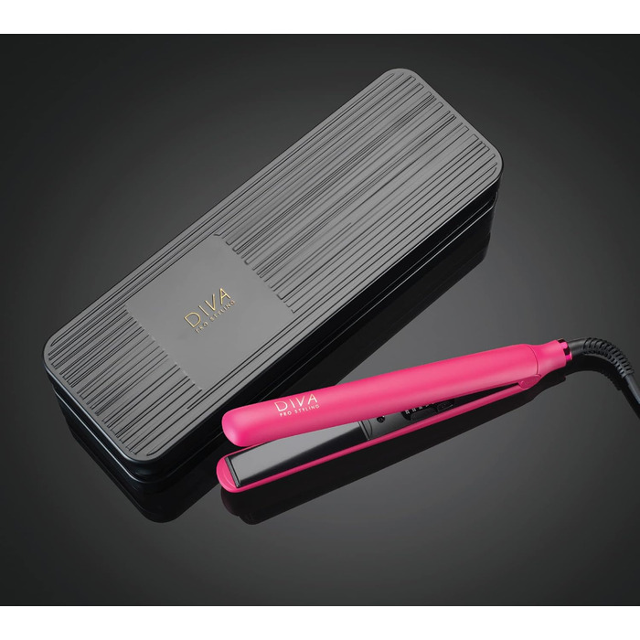 Професійний керамічний випрямляч для волосся Diva Pro Styling Digital, автоматичне вимкнення, 3 м кабель, магента