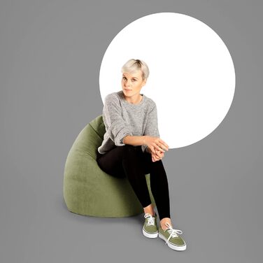 Крісло-мішок SITTING POINT ALFA Velours зелений XL 220 л