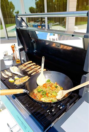 Wok Campingaz для Culinary Modular System, антипригарне покриття, металевий адаптер, з дерев'яними ложками, Ø 35 см, висота 15 см