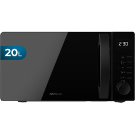 Мікрохвильова піч Cecotec Proclean 5105 Silver 20л з грилем, 3DWave технологією та функцією розморожування, чорна