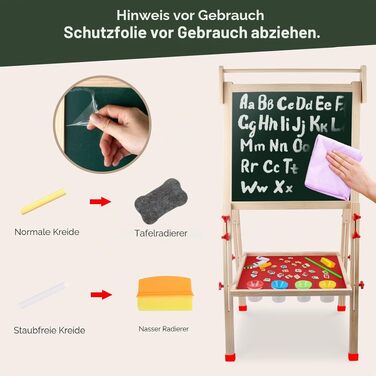 Дитяча двостороння магнітна дошка-мольберт kramow для малювання та творчості, розвиваючий подарунок для дітей від 3 років