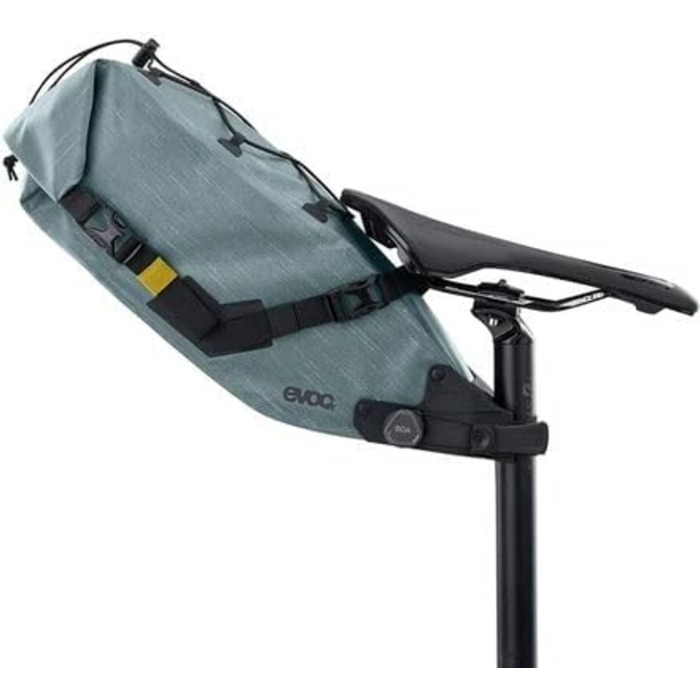 Велосипедна сідельна сумка EVOC SEAT PACK BOA WP 16 л, водонепроникна, сталева, з компресійними ременями та багатофункціональними кріпленнями