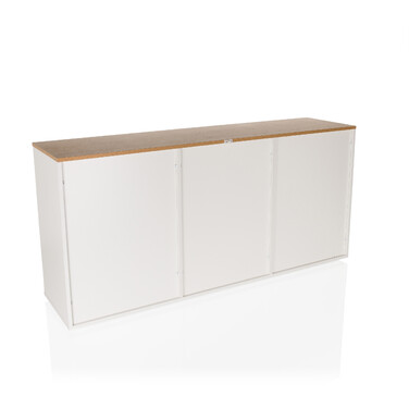 Сервант KELO S 160x40x76 см, 3 дверцята, білий/дуб hjh LIVING
