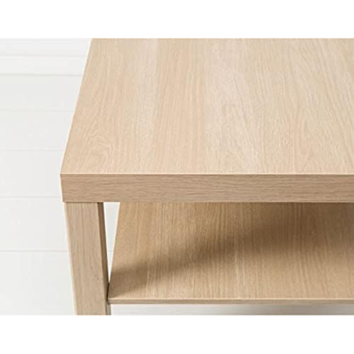 Журнальний стіл IKEA Lack 90x55 см, білий з ефектом дуба