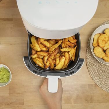 Аерофритюрниця Cecotec Cecofry Deluxe Rapid Sun 2,5 л, 1400 Вт, 8 програм, до 200°C, біло-бежева