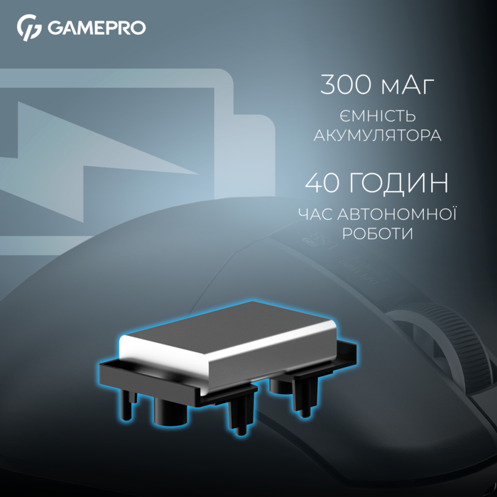 Бездротова ігрова миша GamePro Asgard Thor (GM023B) 1К  зарядна станція\ресивер