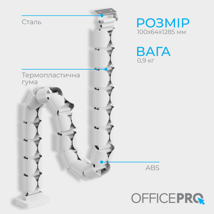 Органайзер для кабелю OfficePro CM630W White