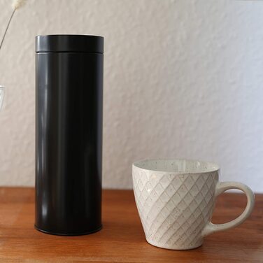 Набір з 2 круглих металевих банок Dosenritter для кавових капсул, чаю Earl Grey, 200 г, герметичні, 20×7 см, також для зберігання протеїну, цукру або спецій