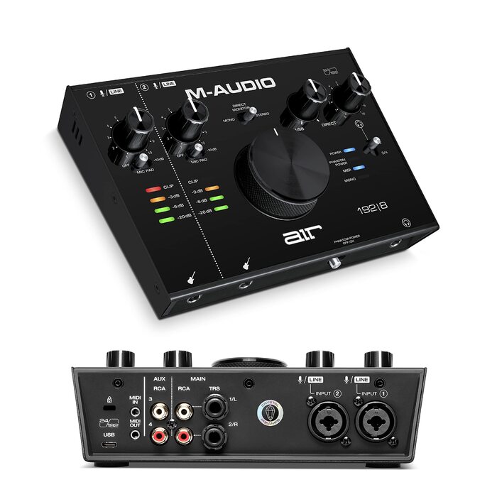 M-Audio Air 192|6: USB аудіоінтерфейс для запису в студійній якості (2 XLR/Line входи + софт)