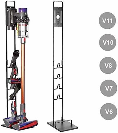Металевий підлоговий стійка-тримач Recamania для бездротових пилососів Dyson, нержавіюча сталь, сріблястий