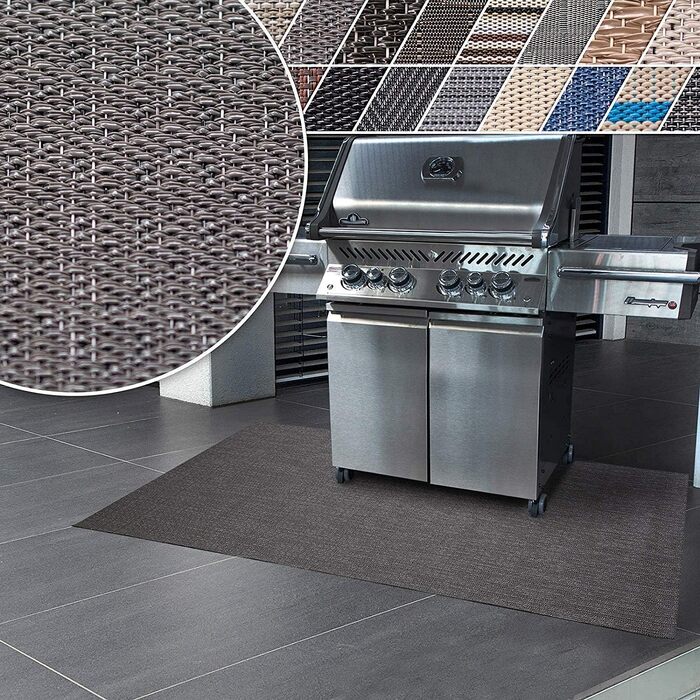 Захисний килимок для гриля Floordirekt Grillmatte Geona 90x180 см для газових та вугільних грилів - захист підлоги, тераси, саду