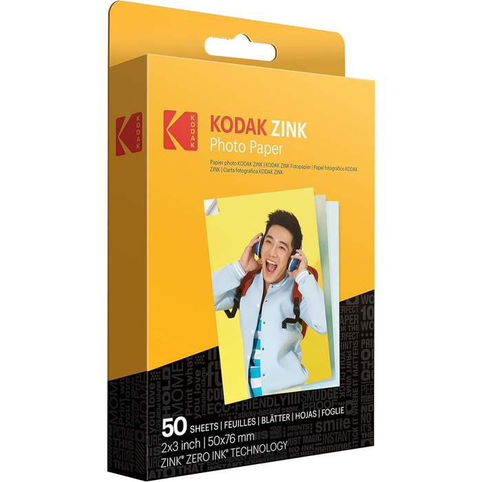 KODAK Step: Миттєва фотокамера з підключенням до смартфону - друкує фото на папері Zink 2x3”, Bluetooth, iOS & Android
