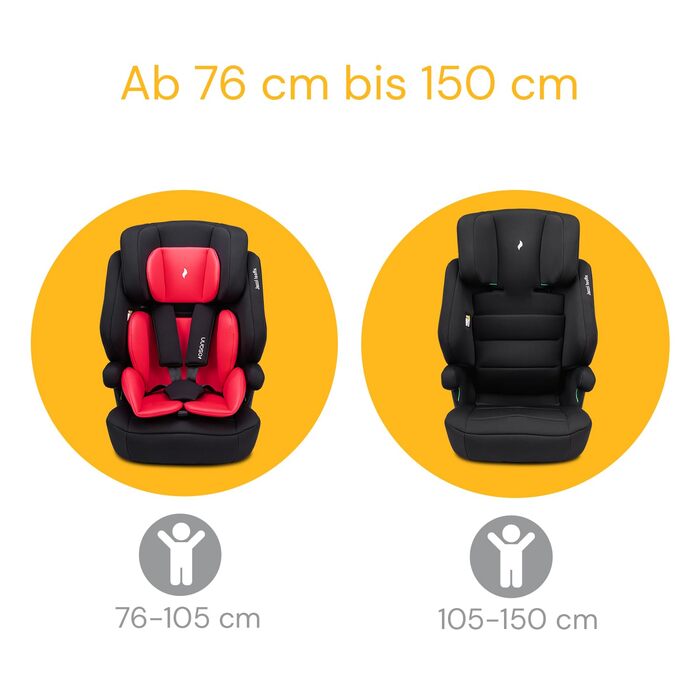 Дитяче автокрісло Osann Jazzi Isofix i-Size, для дітей від 1 року, 76-150 см, з системою Isofix, зростаюче, колір кораловий