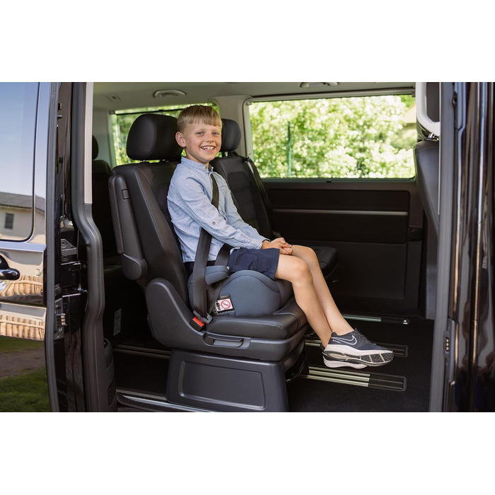 Дитяча автопідставка Osann Up, без Isofix, 125-150 см, 15-36 кг, i-Size, чорна