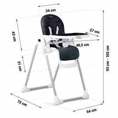 Стілець для годування RicoKids, 102 x 54 x 72 см