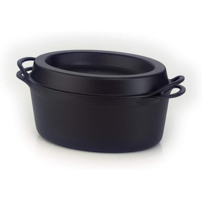 Чавунна гусятниця Le Creuset Doufeu, овальна, 32 см, для всіх плит і індукції, чорна