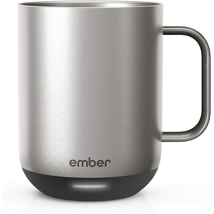 Розумна чашка Ember Smart Mug 2 з регулюванням температури, 295 мл, керування через додаток, акумулятор 1,5 години, LED-дисплей, нержавіюча сталь, оновлений дизайн