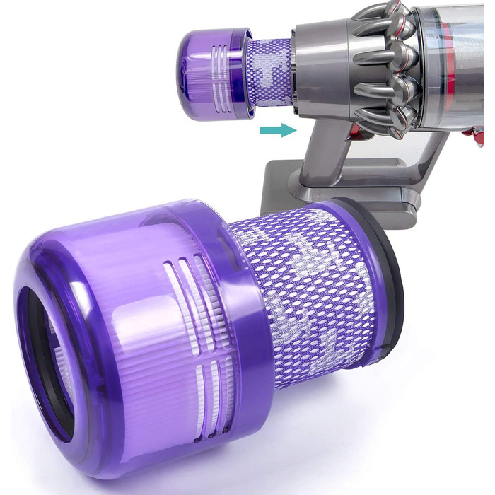 Фільтр KEEPOW для пилососа Dyson V11/V15, 2 шт., змінні HEPA-фільтри для моделей SV14, SV17, SV22 Absolute Animal Detect Extra Pro Torque Drive, 970013-02