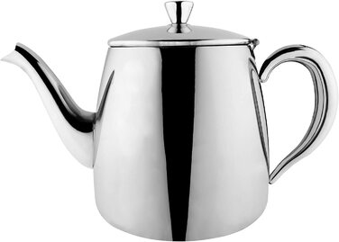 Преміум чайник Café Olé PT-070, 18/10 нержавіюча сталь, 2 л, краплезахист, порожниста ручка, відкидна кришка, сріблястий