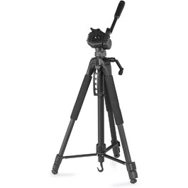 Hama штатив для камери Action 165 3D, легкий фотоштатив 61-165 см, трипод з 3D-головкою, тримачем для смартфона, для дзеркальних камер Canon/Nikon/Sony, чорний