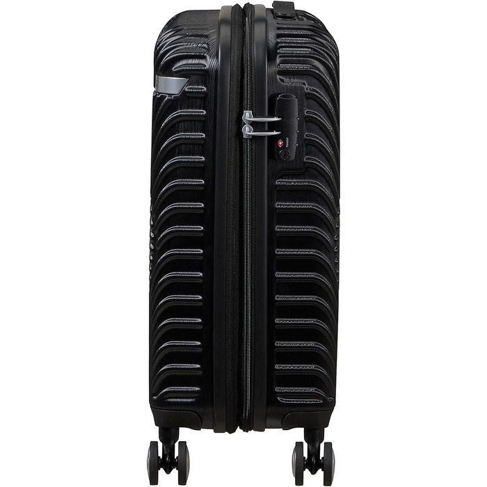Дорожня валіза American Tourister Mickey Clouds, розмір S, розширювана, 55 см, 38/45 л, чорна з принтом Міккі Мауса, ручна поклажа, на колесах