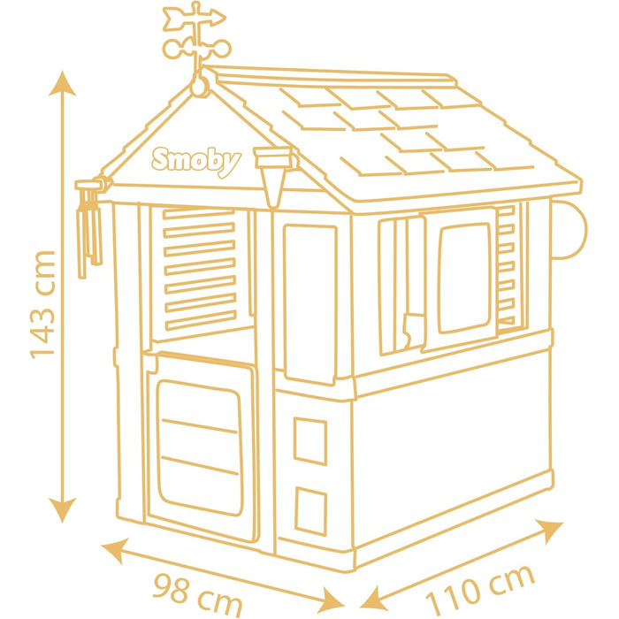 Дитячий будиночок Smoby Life 4 Сезони 103x122x143 см - для ігор та навчання про погоду та пори року, від 2 років