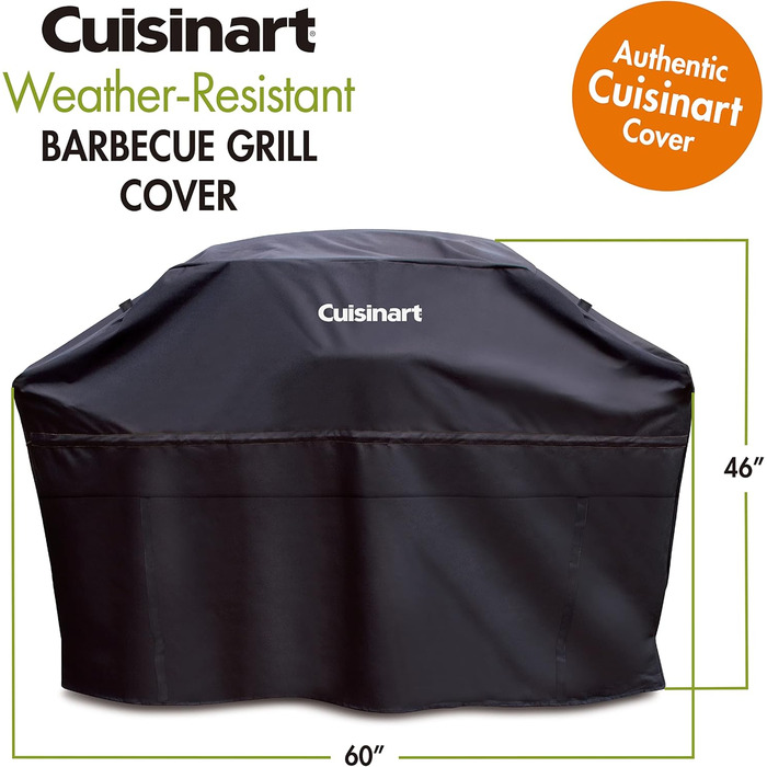 Чохол для гриля Cuisinart CGC-60B, міцний, 152,4 см, чорний