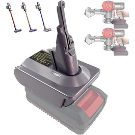 Адаптер EIN18V7V8 для пилососа Dyson V7/V8, перехідник для акумулятора Einhell 18V PXC, заміна батареї, без акумулятора