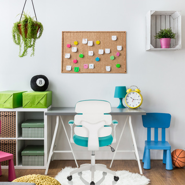 Дитячий стілець / дитячий письмовий стілець KID ERGOLINO W тканина синій hjh OFFICE