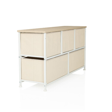 Комод FOLDAR 100x30x55см 5 відділень бежевий hjh LIVING