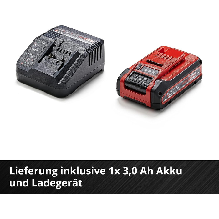 Акумуляторний газонокосарка Einhell City GE-cm 18/30 Li Kit Power X-Change (18 В, ширина косіння 30 см, до 150 м², Brushless, кошик 25 л, висота косіння 30-70 мм, з акумулятором 3.0 Ah + зарядним пристроєм)