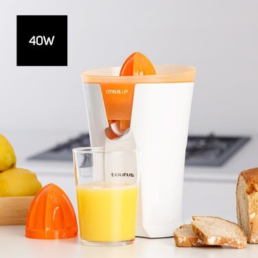 Цитрусовий прес електричний Taurus Citrus Compact 800 мл, білий - подвійний рух, BPA-free, компактний