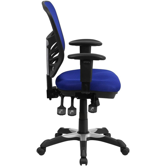 Офісне крісло Flash Furniture, металеве, синє, 69x65x112 см