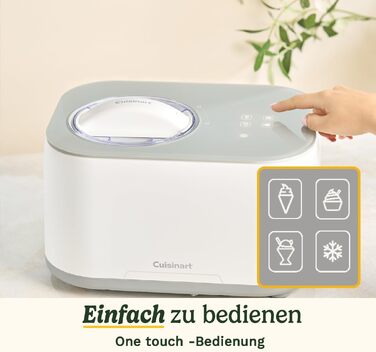 Морожениця Cuisinart FreezeEase з автоматичним охолодженням: сорбет, йогурт, морозиво - готово за 40 хвилин! Без попереднього заморожування