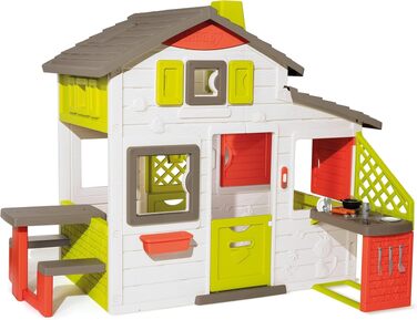 Дитячий будиночок Smoby Neo Friends Haus – для хлопчиків та дівчаток від 3 років, з кухнею, розширюваний, для вулиці та дому