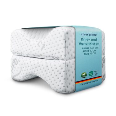 Подушка для шиї з піни Memory Foam Bestlivings (30x35x9 см) з антимікробним чохлом Silver Protect - Öko-Tex, для сну та підтримки спини