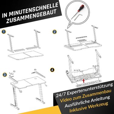 Електричний стіл для роботи KLIM K120E, регульований по висоті, 120x60 см, горіх, просте встановлення, довговічні матеріали, новинка 2024