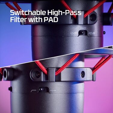 HyperX ProCast – студійний конденсаторний мікрофон з великою діафрагмою, XLR, чорний