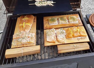 Grillart XL дошки для гриля з кедра, 2 шт, натуральне західне червоне кедрове дерево, ароматизовані коптильні дошки для барбекю