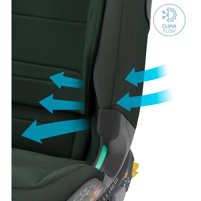 Дитяче автокрісло Maxi-Cosi Titan Pro² i-Size (76-150 см, 15 міс. - 12 років), захист G-CELL, ClimaFlow, колір Authentic Green