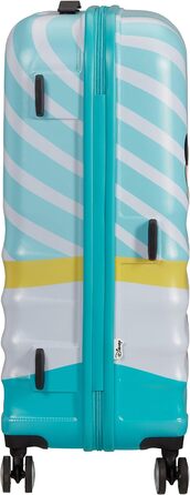 Валіза American Tourister Wavebreaker Disney Mickey Blue Kiss, 67 см, 64 л, багатобарвна, на колесах-спінерах