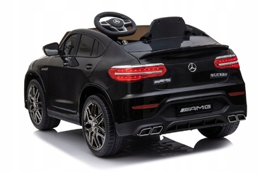 Дитячий електромобіль Mercedes GLC 63S 4x4 з пультом керування, м'якими колесами EVA, шкіряним сидінням та USB